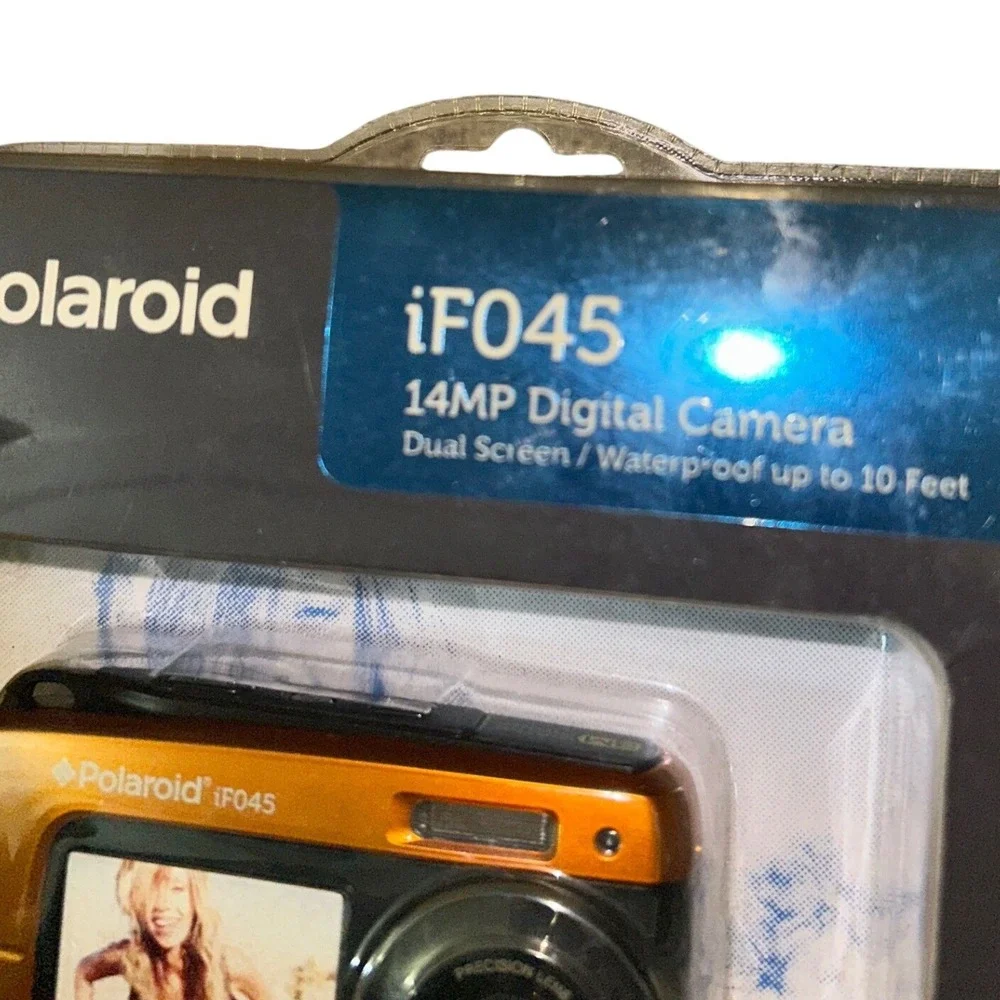 Polaroid iF045 14MP Dual Screen Waterproof Digital Camera Orange New NIB